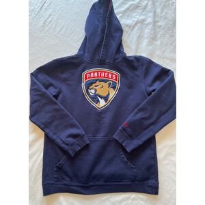 Florida Panthers Hoodie Sweatshirt Navy Blue‎ Reebok NFL Hockey Pullover Youth
